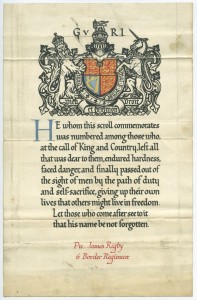 ww1 memorial scroll